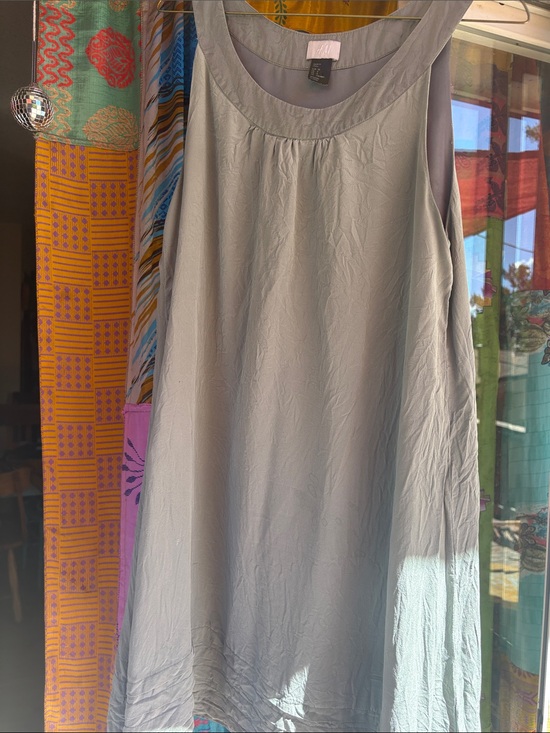 H&M Dresses & Skirts - H&M Sage Gray Sleeveless Midi Shift Dress